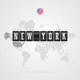 Nouveau tableau indicateur de Yorkl Icône de drapeau des Etats-Unis Symbole infographic de carte du monde de vecteur Signe global illustration stock Nouveau tableau indicateur de Yorkl Icône de drapeau des Etats-Unis Symbole infographic de carte du monde de vecteur Signe global illustration stock