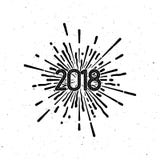 Nouvel 2018 ans heureux illustration de vecteur Nouvel 2018 ans heureux illustration de vecteur