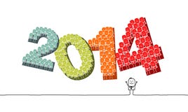 Nouvelle année 2014 illustration stock Nouvelle année 2014 illustration stock