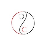 Nouvelle année chinoise, icône de yin-Yang Peut être employé pour le Web, logo, l'appli mobile, UI, UX illustration libre de droits Nouvelle année chinoise, icône de yin-Yang Peut être employé pour le Web, logo, l'appli mobile, UI, UX illustration libre de droits