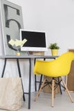 Nouvelle idée d'espace de travail d'étudiant de style Photographie stock libre de droits
