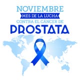 Noviembre mes de la lucha contra el cancer de Prostata, November month of fight against Prostate cancer spanish text royalty free illustration Noviembre mes de la lucha contra el cancer de Prostata, November month of fight against Prostate cancer spanish text royalty free illustration