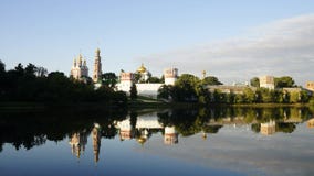 Novodevichy-Kloster-Sommermorgen, timelaps stock video Novodevichy-Kloster-Sommermorgen, timelaps stock video