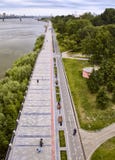 Novosibirsk invallning i sommaren Lodlinjen inramar royaltyfri bild Novosibirsk invallning i sommaren Lodlinjen inramar royaltyfri bild