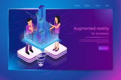 Nowatorskiego Architektoniczny Firma strony internetowej szablon ilustracja wektor Nowatorskiego Architektoniczny Firma strony internetowej szablon ilustracja wektor