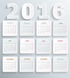 Nowożytny kalendarz 2016 ilustracja wektor Nowożytny kalendarz 2016 ilustracja wektor