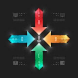 Nowożytny Wektorowy Infographics szablon. Obieg Arro ilustracja wektor Nowożytny Wektorowy Infographics szablon. Obieg Arro ilustracja wektor