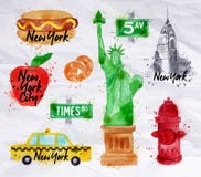 Nowy Jork symbol crumled papier ilustracji Nowy Jork symbol crumled papier ilustracji
