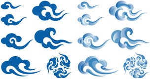 Nuages de type chinois illustration stock Nuages de type chinois illustration stock