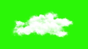 Nube Animada Aislada Naturaleza De La Nube Nube Blanca Aislada Sobre Fondo  Transparente Pantalla Verde Almacen De Video - Vídeo de mullido, ambiente:  197271999