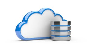Nube con el hdd, concepto de la base de datos ilustración del vector Nube con el hdd, concepto de la base de datos ilustración del vector