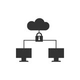 Nube de la cerradura, icono del vector del ordenador Icono del vector de la seguridad stock de ilustración Nube de la cerradura, icono del vector del ordenador Icono del vector de la seguridad stock de ilustración
