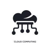 nube negra que computa el icono aislado del vector ejemplo simple del elemento de iconos del vector del concepto de la inteligenc stock de ilustración nube negra que computa el icono aislado del vector ejemplo simple del elemento de iconos del vector del concepto de la inteligenc stock de ilustración