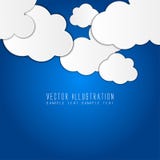 Nubes del Libro Blanco sobre azul ilustración del vector Nubes del Libro Blanco sobre azul ilustración del vector