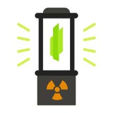 Nuclear fusion box icon, flat style stock illustration Nuclear fusion box icon, flat style stock illustration