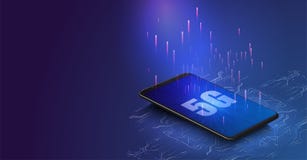 nueva conexión inalámbrica del wifi de Internet 5G ilustración del vector nueva conexión inalámbrica del wifi de Internet 5G ilustración del vector