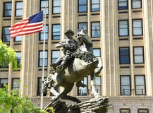 Nueva York, los E.E.U.U. - 24 de mayo de 2018: Monumento de la respuesta de América en liberación fotografía de archivo libre de regalías Nueva York, los E.E.U.U. - 24 de mayo de 2018: Monumento de la respuesta de América en liberación fotografía de archivo libre de regalías