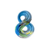 Number eight 3d rendering. Swirl number eight royalty free illustration Number eight 3d rendering. Swirl number eight royalty free illustration