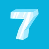 Number 9 ice. Icicles font nine. Frozen alphabet symbol. Iceberg royalty free illustration Number 9 ice. Icicles font nine. Frozen alphabet symbol. Iceberg royalty free illustration