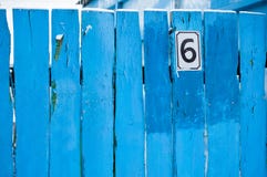 Number Six On The Fence Royalty Free Stock Photos