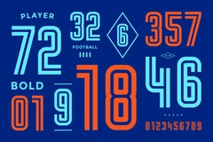 Numbers font. Sport font with numbers and numeric vector illustration Numbers font. Sport font with numbers and numeric vector illustration