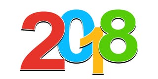 Numbers 2018. Happy New Year. Colorful design elements. Vector. Illustration stock illustration Numbers 2018. Happy New Year. Colorful design elements. Vector. Illustration stock illustration