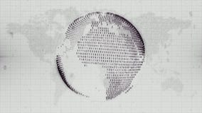 Numerical Earth - globe formed from data on Earth map background royalty free illustration Numerical Earth - globe formed from data on Earth map background royalty free illustration