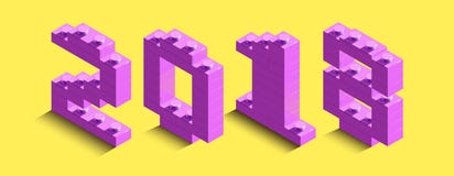nummeriert isometrisches Rosa 3d von lego Ziegelstein auf gelbem Hintergrund Text 3d über neues Jahr stock abbildung nummeriert isometrisches Rosa 3d von lego Ziegelstein auf gelbem Hintergrund Text 3d über neues Jahr stock abbildung