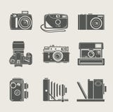 Nuova e retro icona della macchina fotografica royalty illustrazione gratis Nuova e retro icona della macchina fotografica royalty illustrazione gratis