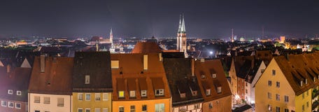 Nuremberg Alemania, panorama del paisaje urbano fotografía de archivo Nuremberg Alemania, panorama del paisaje urbano fotografía de archivo