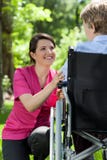 Nurse cares for an elderly woman stock photos Nurse cares for an elderly woman stock photos