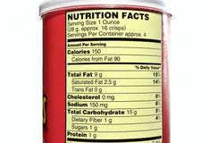 Potato chips nutrition facts