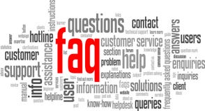 Nuvem da etiqueta do FAQ (botão da linha de apoio ao cliente do serviço ao cliente do apoio da informação) ilustração royalty free Nuvem da etiqueta do FAQ (botão da linha de apoio ao cliente do serviço ao cliente do apoio da informação) ilustração royalty free