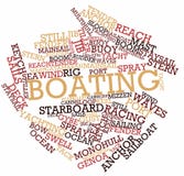 Nuvem da palavra para o desporto de barco ilustração stock Nuvem da palavra para o desporto de barco ilustração stock