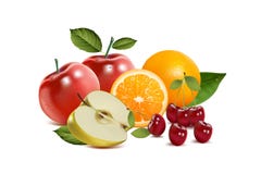 Nya frukter stock illustrationer Nya frukter stock illustrationer