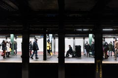 NYC/USA 31 DEZ 2017 - New york subway with movement. royalty free stock photo NYC/USA 31 DEZ 2017 - New york subway with movement. royalty free stock photo