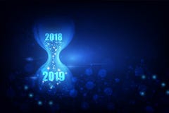 Nytt år 2019 med timglasbegrepp också vektor för coreldrawillustration vektor illustrationer Nytt år 2019 med timglasbegrepp också vektor för coreldrawillustration vektor illustrationer