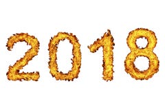 Nytt år 2018 som göras från brandflamman royaltyfri illustrationer Nytt år 2018 som göras från brandflamman royaltyfri illustrationer