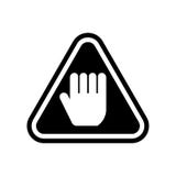 Não toque no vetor do ícone isolado no fundo branco, fazem não a ilustração stock Não toque no vetor do ícone isolado no fundo branco, fazem não a ilustração stock