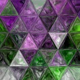Nätt målat glass för effekt för triangellila-, gräsplan- och vitbakgrund Arkivbild Nätt målat glass för effekt för triangellila-, gräsplan- och vitbakgrund Arkivbild
