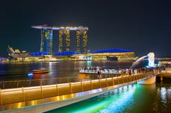 Négligence de baie de marina Singapour photographie stock Négligence de baie de marina Singapour photographie stock
