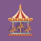 Nöjesfältillustration karusell vektor illustrationer Nöjesfältillustration karusell vektor illustrationer