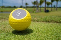 Número de furo no golfe imagem de stock Número de furo no golfe imagem de stock