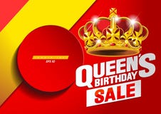 O aniversário da rainha ilustração royalty free O aniversário da rainha ilustração royalty free