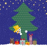 O auge a vaia o boneco de neve ilustração stock O auge a vaia o boneco de neve ilustração stock