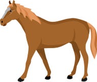 O cavalo de passeio de Brown ilustração do vetor O cavalo de passeio de Brown ilustração do vetor