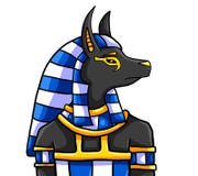 O deus eg?pcio Anubis ilustração royalty free O deus eg?pcio Anubis ilustração royalty free
