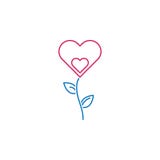 O dia de Valentim, flor, ícone dos corações Pode ser usado para a Web, logotipo, app móvel, UI, UX ilustração royalty free O dia de Valentim, flor, ícone dos corações Pode ser usado para a Web, logotipo, app móvel, UI, UX ilustração royalty free