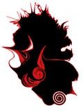 O diabo bonito, um pequeno recua ilustração stock O diabo bonito, um pequeno recua ilustração stock
