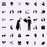 o filho dá o ícone adulto das flores da mãe Sira de mãe \ 'grupo universal dos ícones do dia de s para a Web e o móbil ilustração royalty free o filho dá o ícone adulto das flores da mãe Sira de mãe \ 'grupo universal dos ícones do dia de s para a Web e o móbil ilustração royalty free
